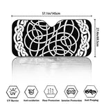 Black And White Celtic Knot Print Car Windshield Sun Shade