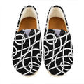 Black And White Celtic Knot Print Casual Shoes