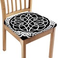 Black And White Celtic Knot Print Chair Cushion Cover