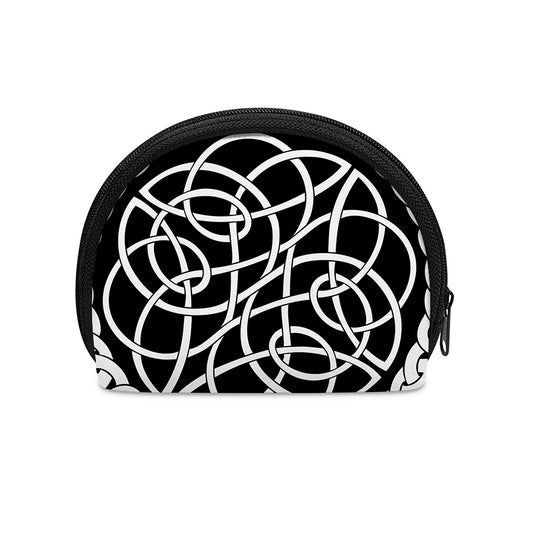 Black And White Celtic Knot Print Coin Purse