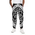 Black And White Celtic Knot Print Cotton Sweatpants
