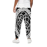 Black And White Celtic Knot Print Cotton Pants