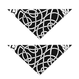 Black And White Celtic Knot Print Dog Bandana