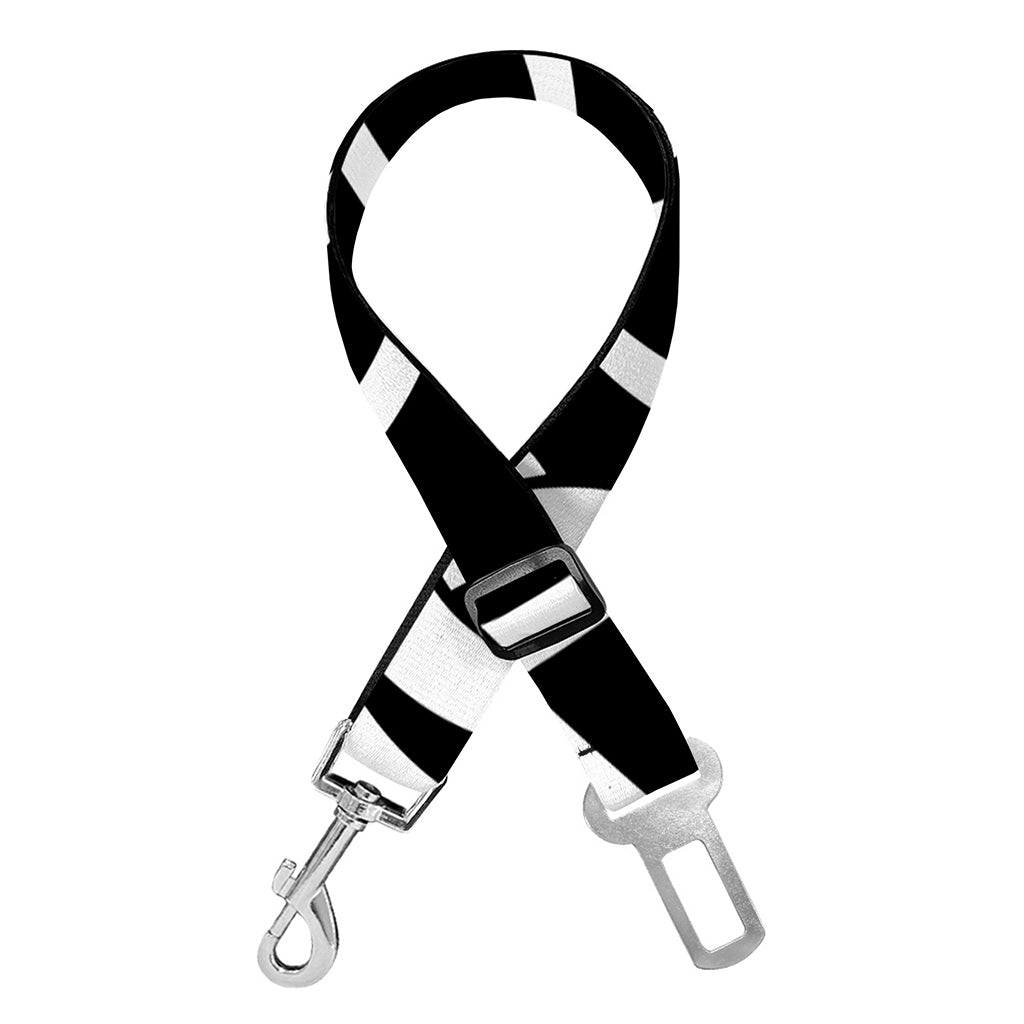 Black And White Celtic Knot Print Dog Seat Belt