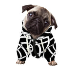 Black And White Celtic Knot Print Dog Zip Up Hoodie