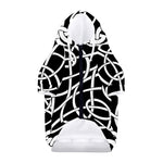 Black And White Celtic Knot Print Dog Zip Up Hoodie