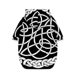 Black And White Celtic Knot Print Dog Zip Up Hoodie