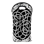 Black And White Celtic Knot Print Double Neoprene Wine Tote