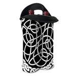Black And White Celtic Knot Print Double Neoprene Wine Tote