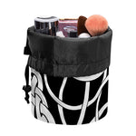 Black And White Celtic Knot Print Drawstring Makeup Bag
