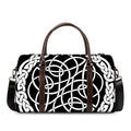 Black And White Celtic Knot Print Duffel Bag