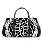 Black And White Celtic Knot Print Duffle Bag
