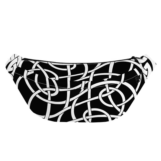 Black And White Celtic Knot Print Fanny Pack
