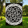 Black And White Celtic Knot Print Garden Flag