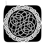 Black And White Celtic Knot Print Hand Towel