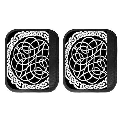 Black And White Celtic Knot Print Handle Covers