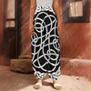 Black And White Celtic Knot Print Harem Pants