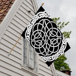 Black And White Celtic Knot Print House Flag