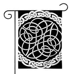 Black And White Celtic Knot Print House Flag