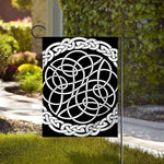 Black And White Celtic Knot Print House Flag