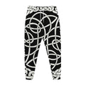 Black And White Celtic Knot Print Jogger Pants