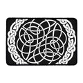 Black And White Celtic Knot Print Kitchen Mat