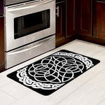 Black And White Celtic Knot Print Kitchen Mat