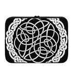 Black And White Celtic Knot Print Laptop Sleeve