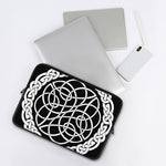 Black And White Celtic Knot Print Laptop Sleeve