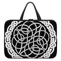 Black And White Celtic Knot Print Laptop Sleeve With Handle