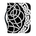 Black And White Celtic Knot Print Leather Bible Cover
