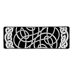 Black And White Celtic Knot Print Long Kitchen Mat