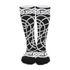 Black And White Celtic Knot Print Long Socks