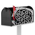 Black And White Celtic Knot Print Mailbox Cover