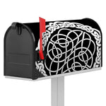 Black And White Celtic Knot Print Mailbox Cover