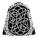 Black And White Celtic Knot Print Men's Blazer