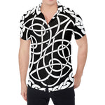 Black And White Celtic Knot Print Men's Shirt