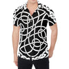 Black And White Celtic Knot Print Men's Shirt