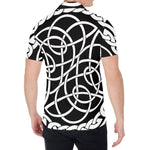 Black And White Celtic Knot Print Men's Shirt