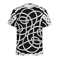 Black And White Celtic Knot Print Men's Athletic T-Shirt