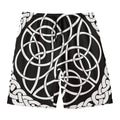 Black And White Celtic Knot Print Men's Swim Trunks