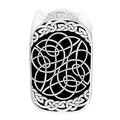 Black And White Celtic Knot Print Mesh Laundry Hamper
