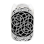 Black And White Celtic Knot Print Mesh Laundry Hamper