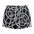 Black And White Celtic Knot Print Mesh Shorts