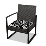 Black And White Celtic Knot Print Outdoor Seat Cushion Cover