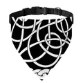 Black And White Celtic Knot Print Over The Collar Dog Bandana