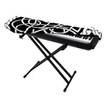 Black And White Celtic Knot Print Piano Keyboard Cover
