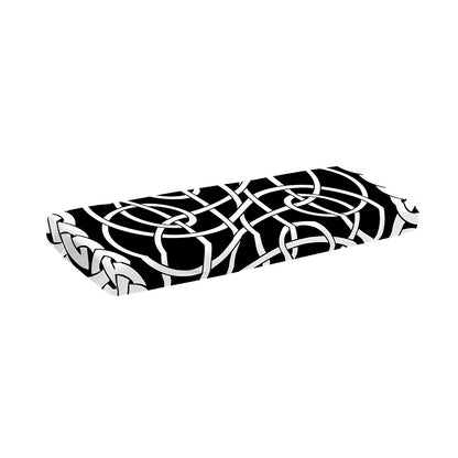 Black And White Celtic Knot Print Piano Keyboard Cover