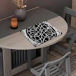 Black And White Celtic Knot Print Placemat