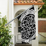 Black And White Celtic Knot Print Polyester Flag